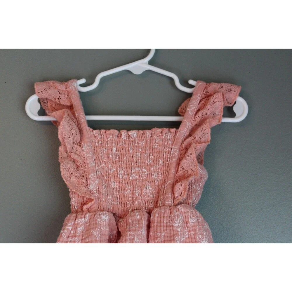 Rachel Zoe Baby Girls 3T 100% Cotton Dress Sleeveless Peach Pink